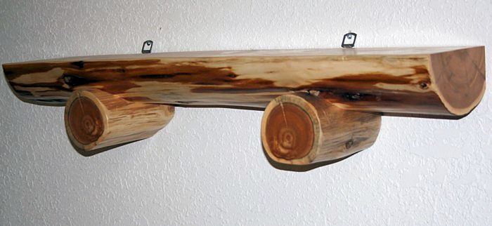 Rustic /Wood/ Cabin Lodge Decor /Log Furniture /wall shelves Cedar Log Shelf 