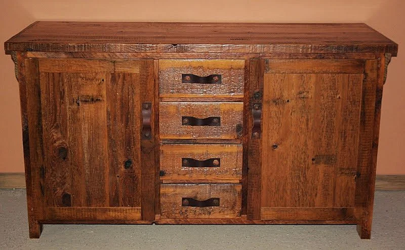Rustic Wood Buffet Table