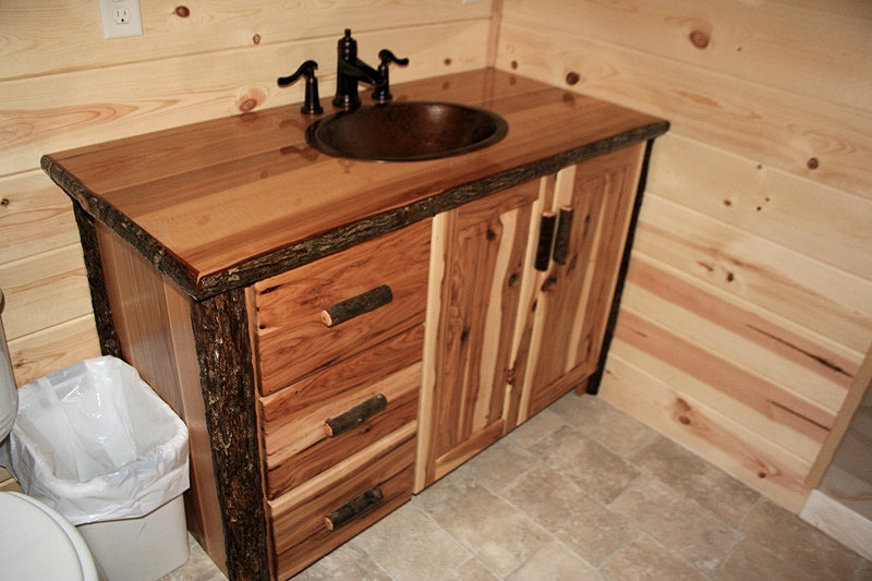 Hickory Log Vanity, Hickory Bathroom Vanity Lowe S