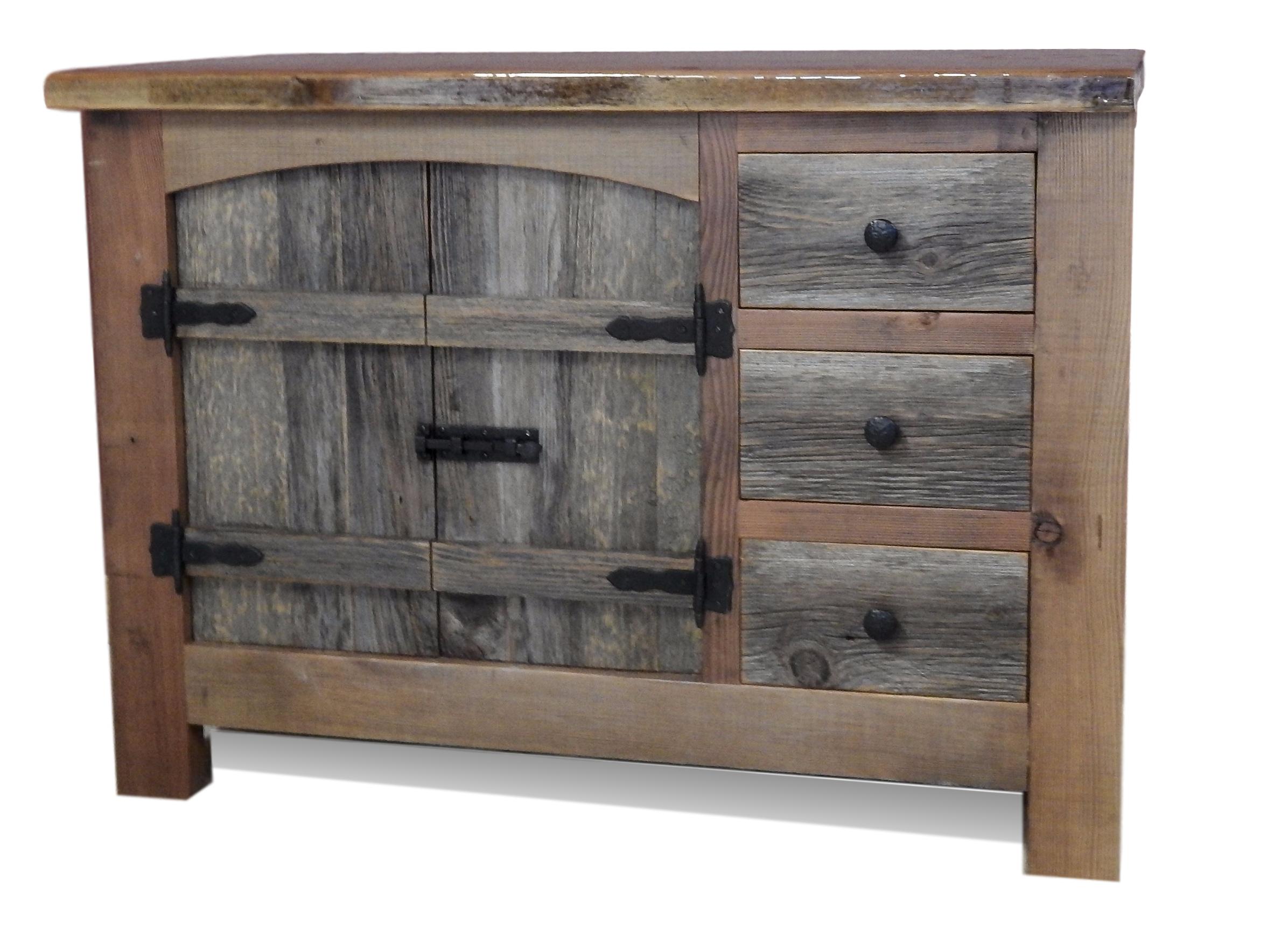 rustic bathroom vanities — barn wood furniture - rustic barnwood and