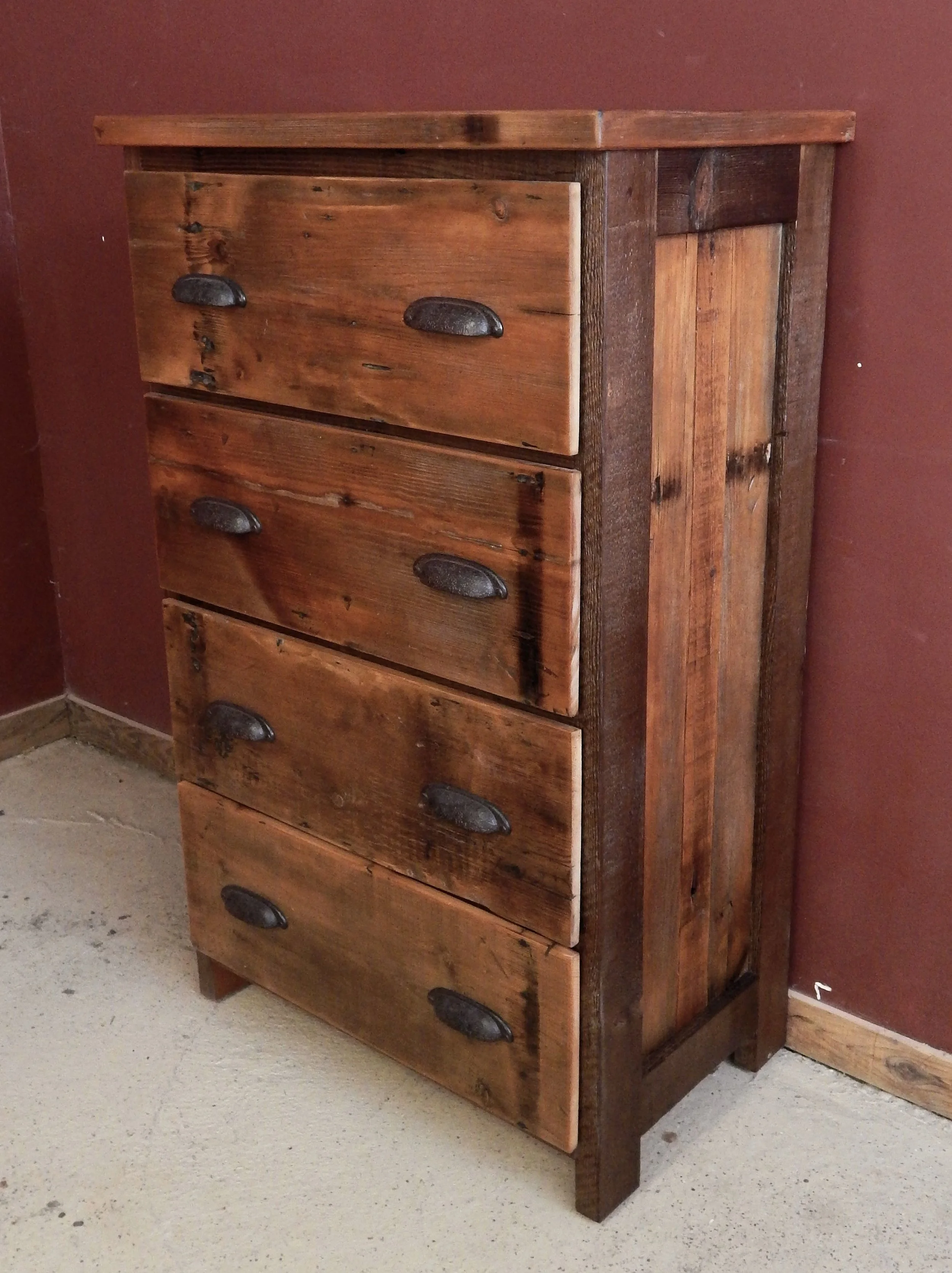 Barn Wood Dresser 4 drawer