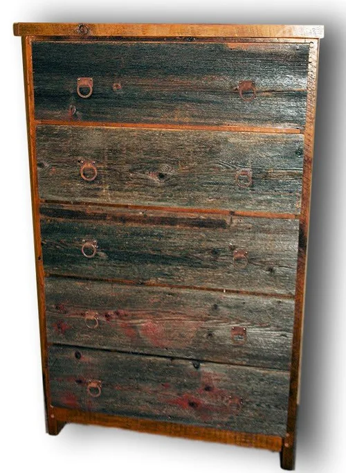 Two Tone Barnwood 5 Drawer Dresser for Sale | Vienna Woodworks Two Tone Barnwood 5 Drawer Dresser for Sale | Vienna Woodworks