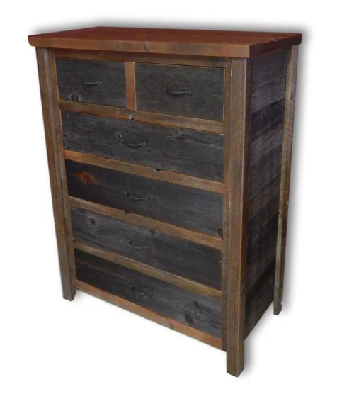 Barnwood Dark Grey 6 Drawer Dresser | Vienna Woodworks
