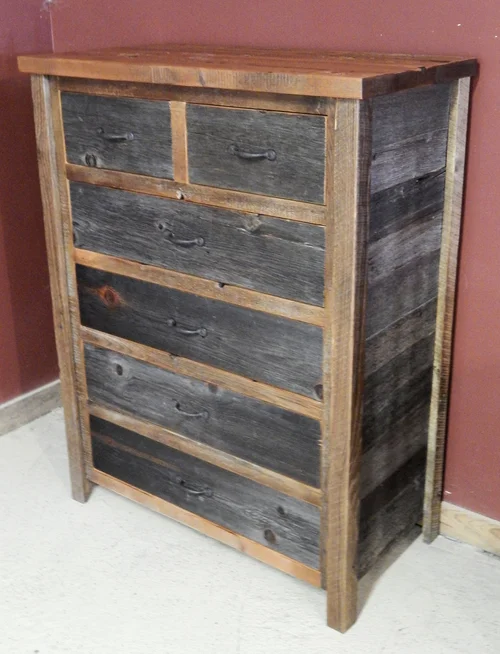 Barnwood Dark Grey 6 Drawer Dresser | Vienna Woodworks