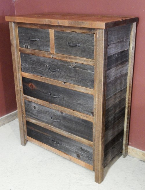 Dark Gray Barnwood Dresser Chest Barn Wood Furniture Rustic