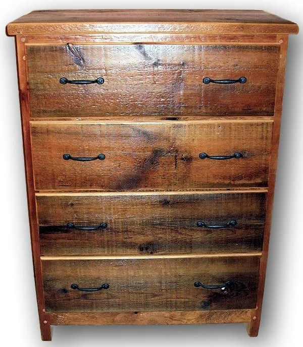 Reclaimed Barnwood Four Drawer Dresser