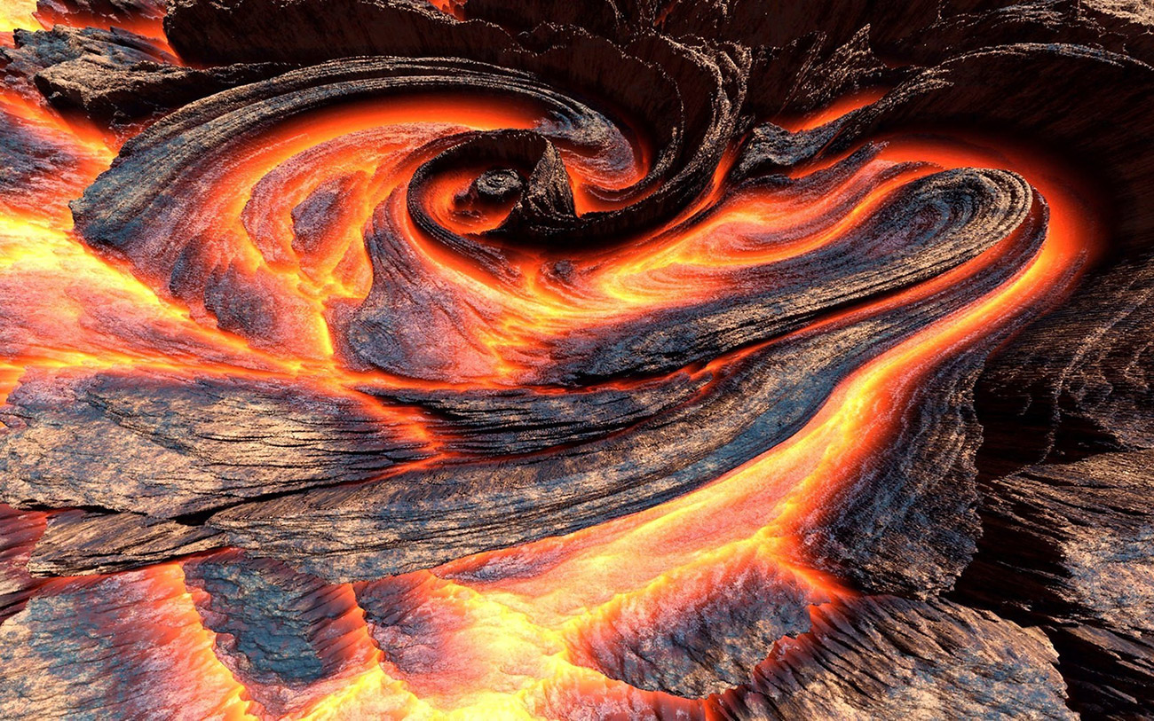 Molten lava swirl
