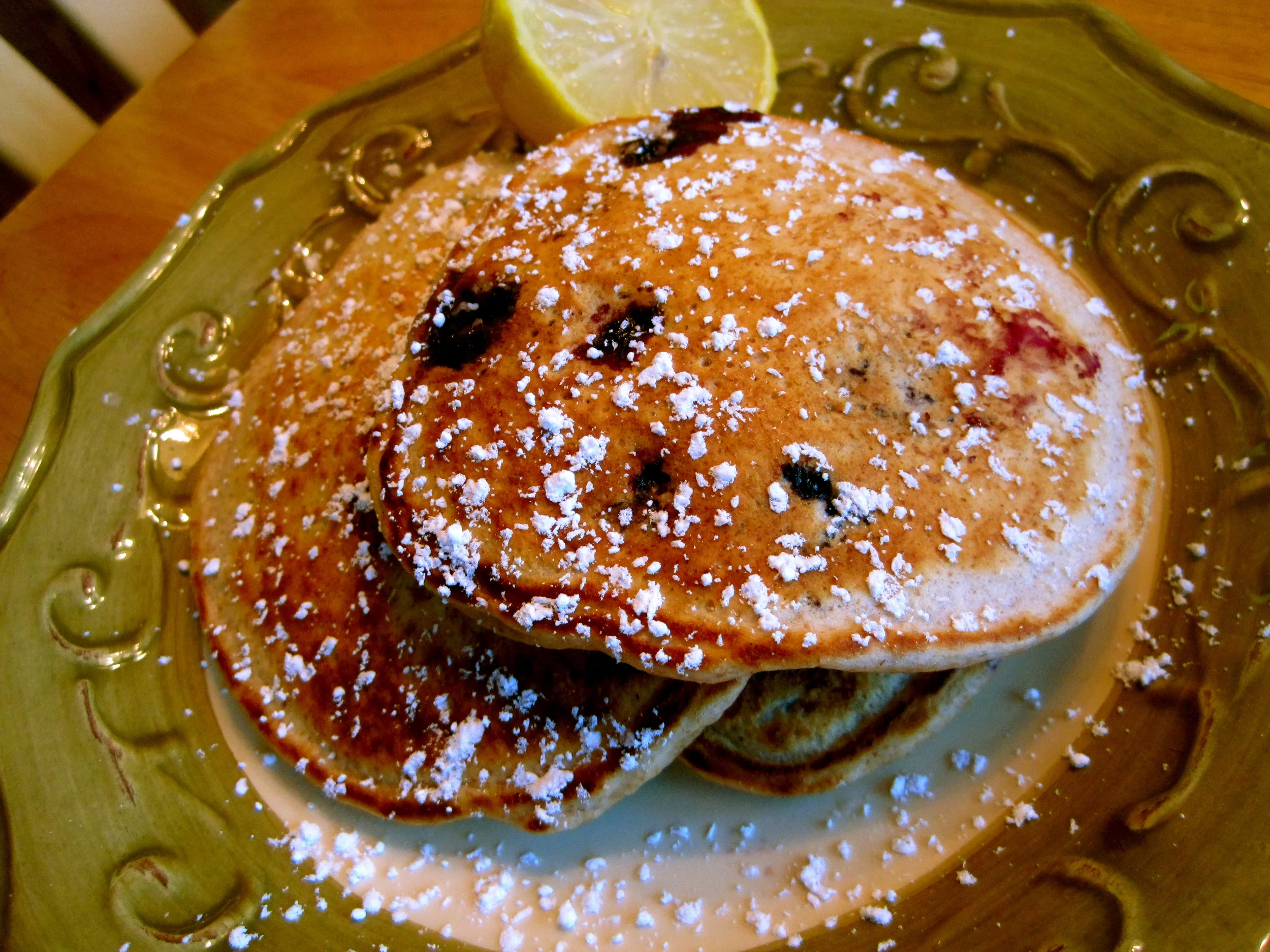 Whole-Wheat Blueberry and Lemon Pancakes