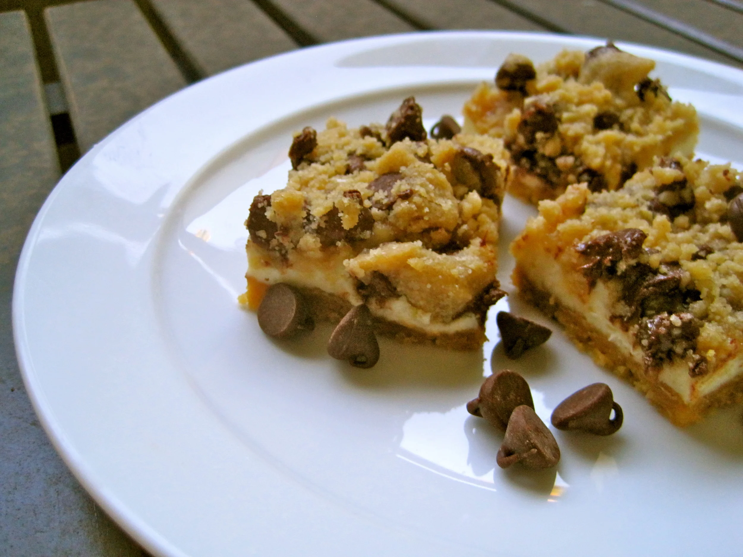 Chocolate Chip Cookie Dough Cheesecake Bars