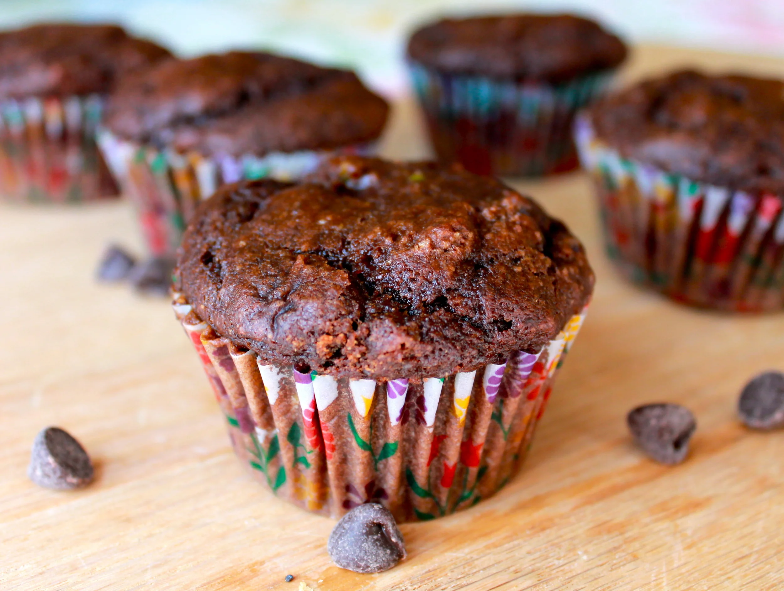 Double Chocolate Avocado Muffins