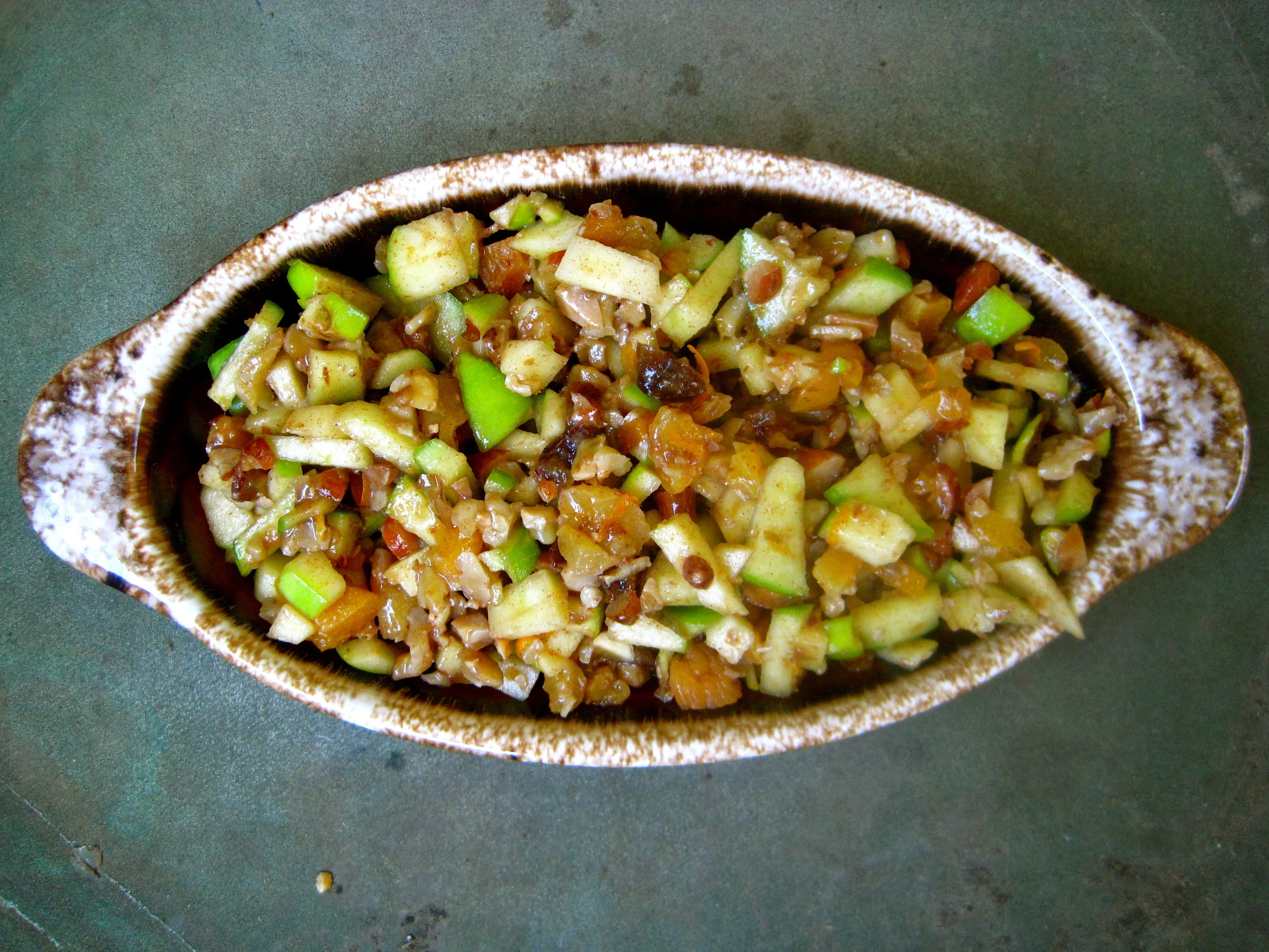 Charoset {Apple, dried fruit, and nut salad}