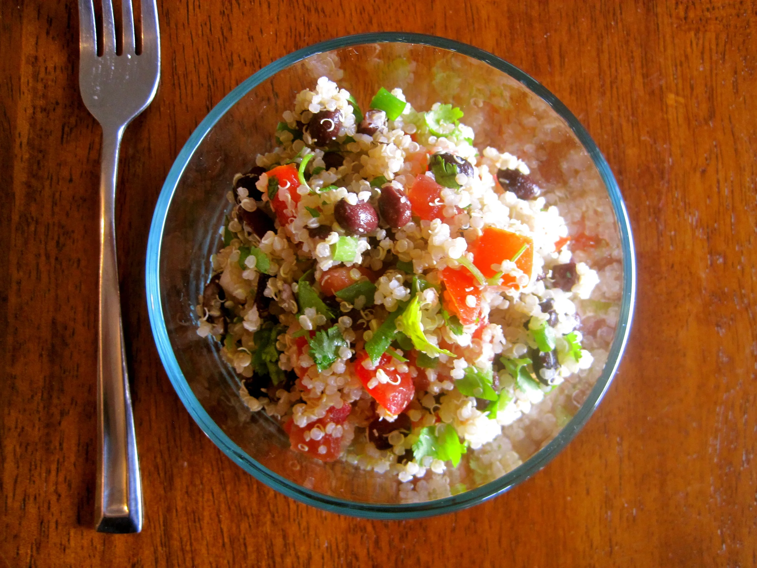 Black Bean Quinoa Salad with Cilantro and Lime