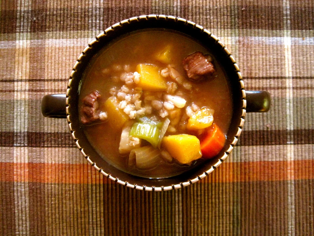 Hearty Beef and Barley Stew with Root Vegetables