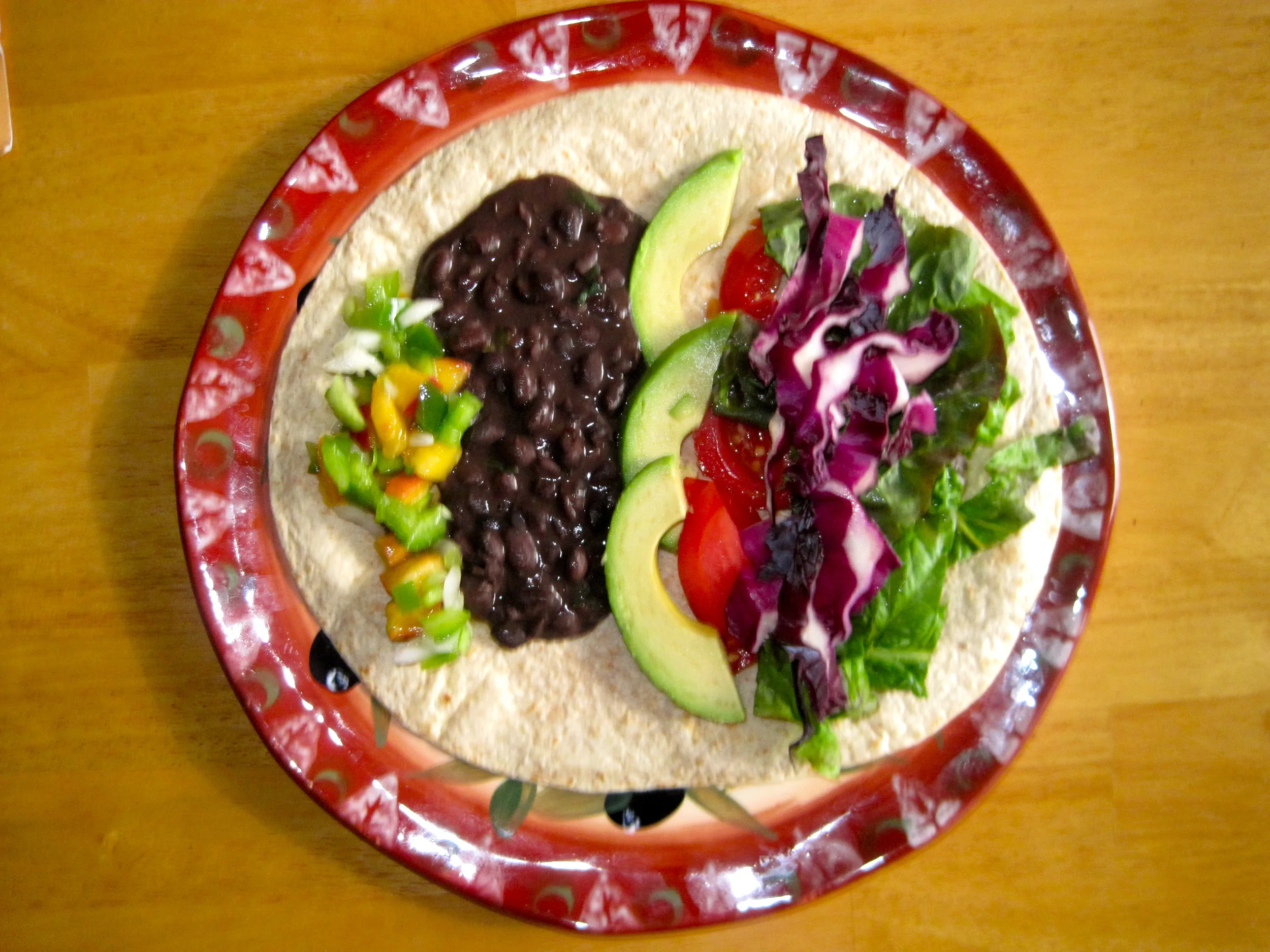 Black Bean Tacos with Spicy Peach Salsa