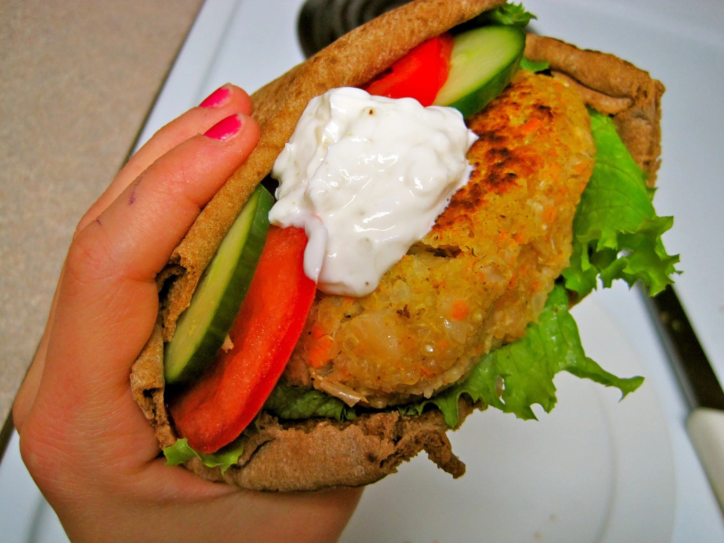 Quinoa and White Bean Burgers