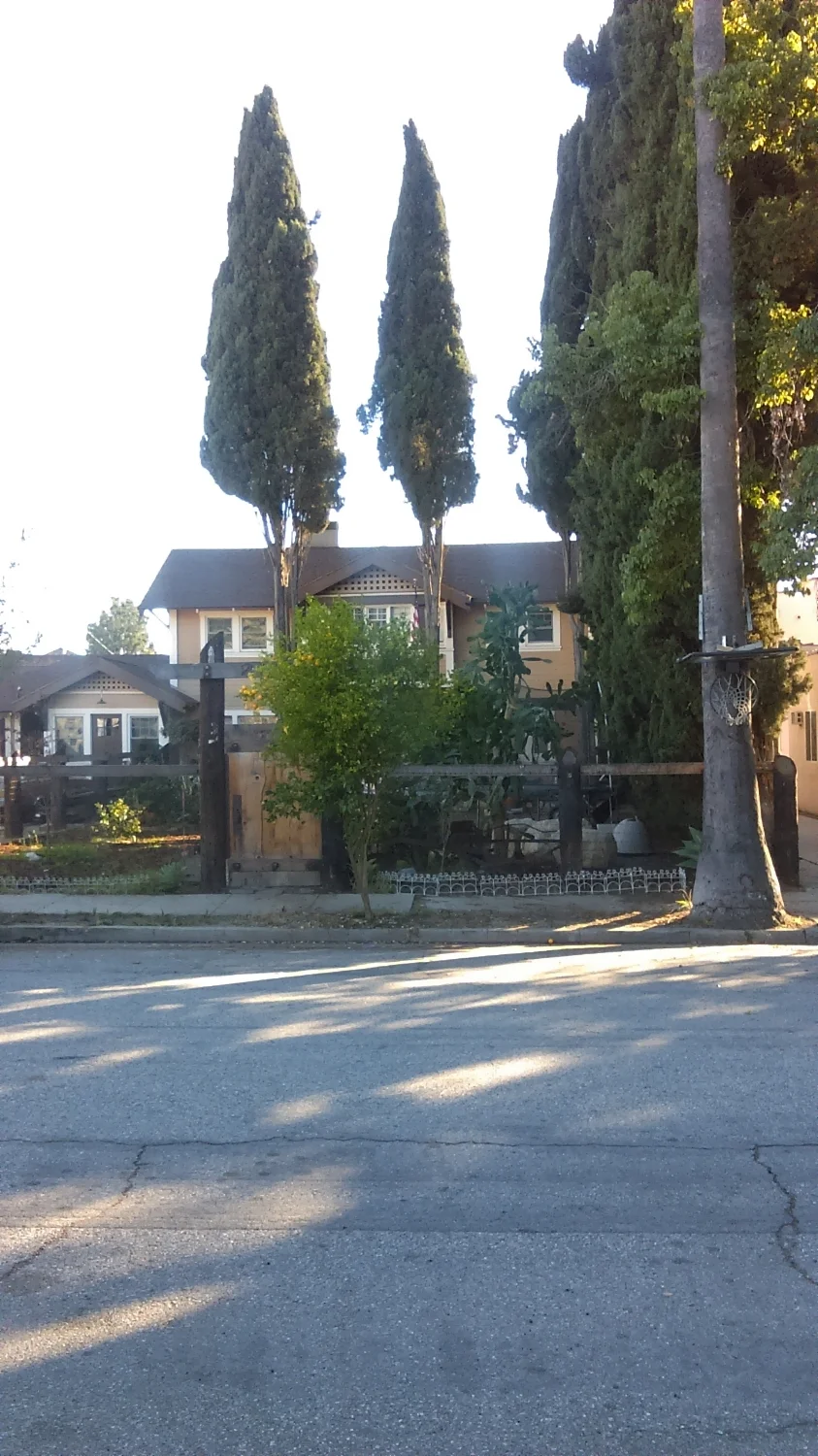 The farmhouse across the street