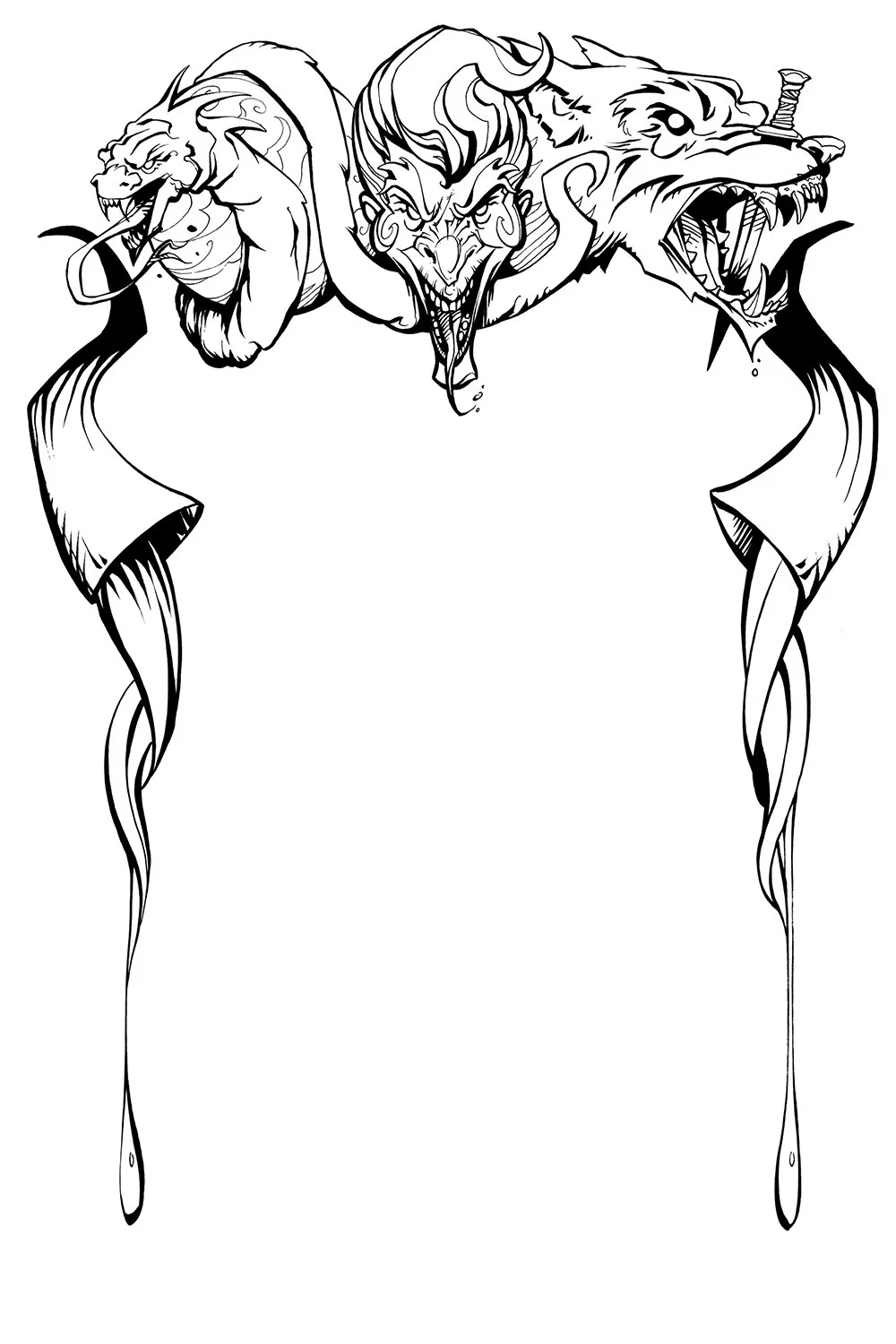 Lokasenna Bookplate - Original Ink Drawing