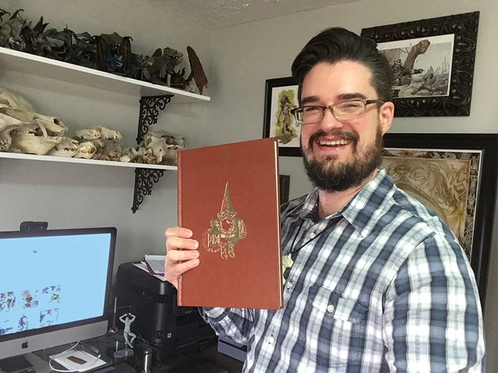 Me and my copy of the “Gnomes” book.