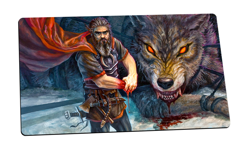 Tyr's Promise (Playmat/Deskmat with stitched edges)