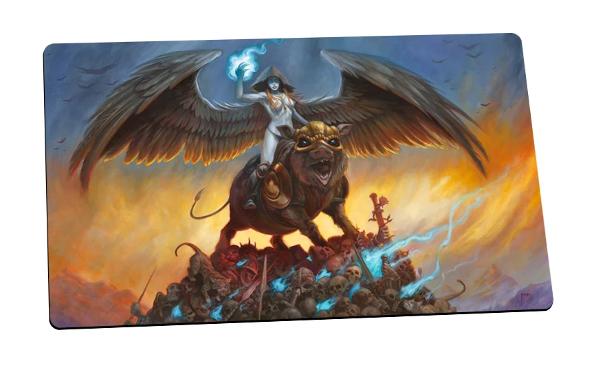 Freya's Due (Playmat/Deskmat with stitched edges)