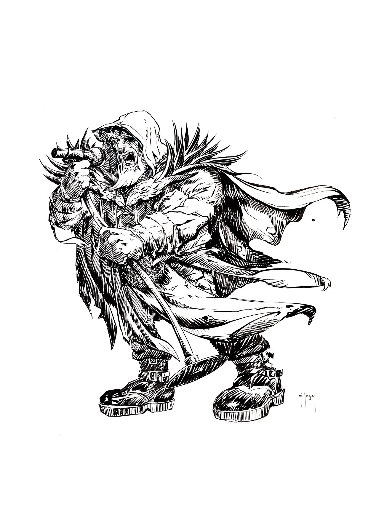 VGoM - Odin (Original Ink Drawing)