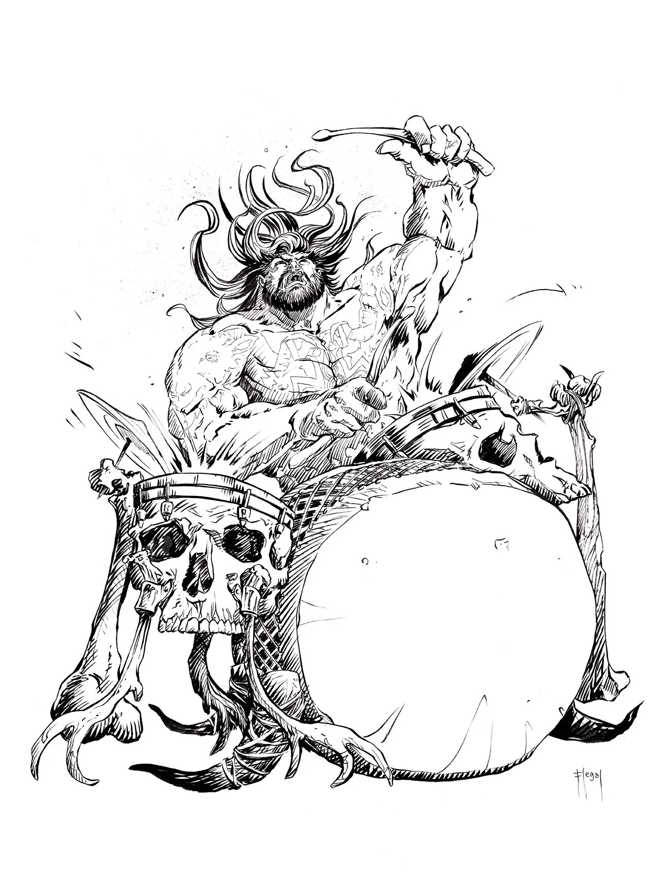 VGoM - Thor (Original Ink Drawing)