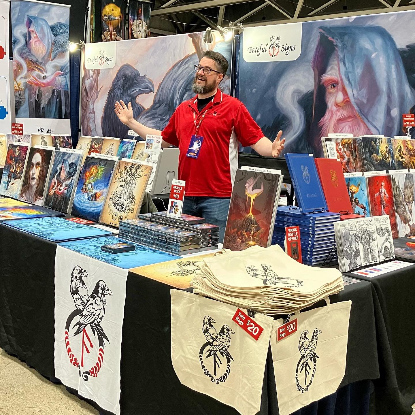 All set up at #planetcomicon
Right under the 1500 sign!