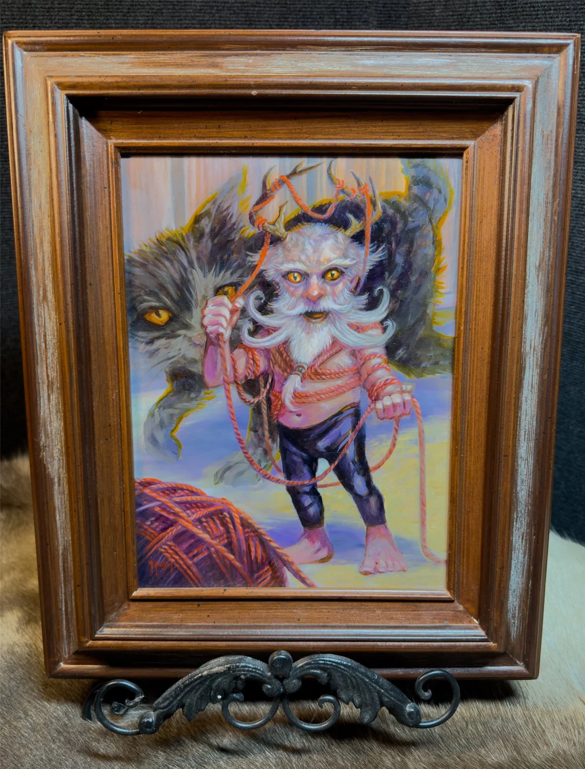 Cat Gnome - Original Oil Painting - Hoedkin