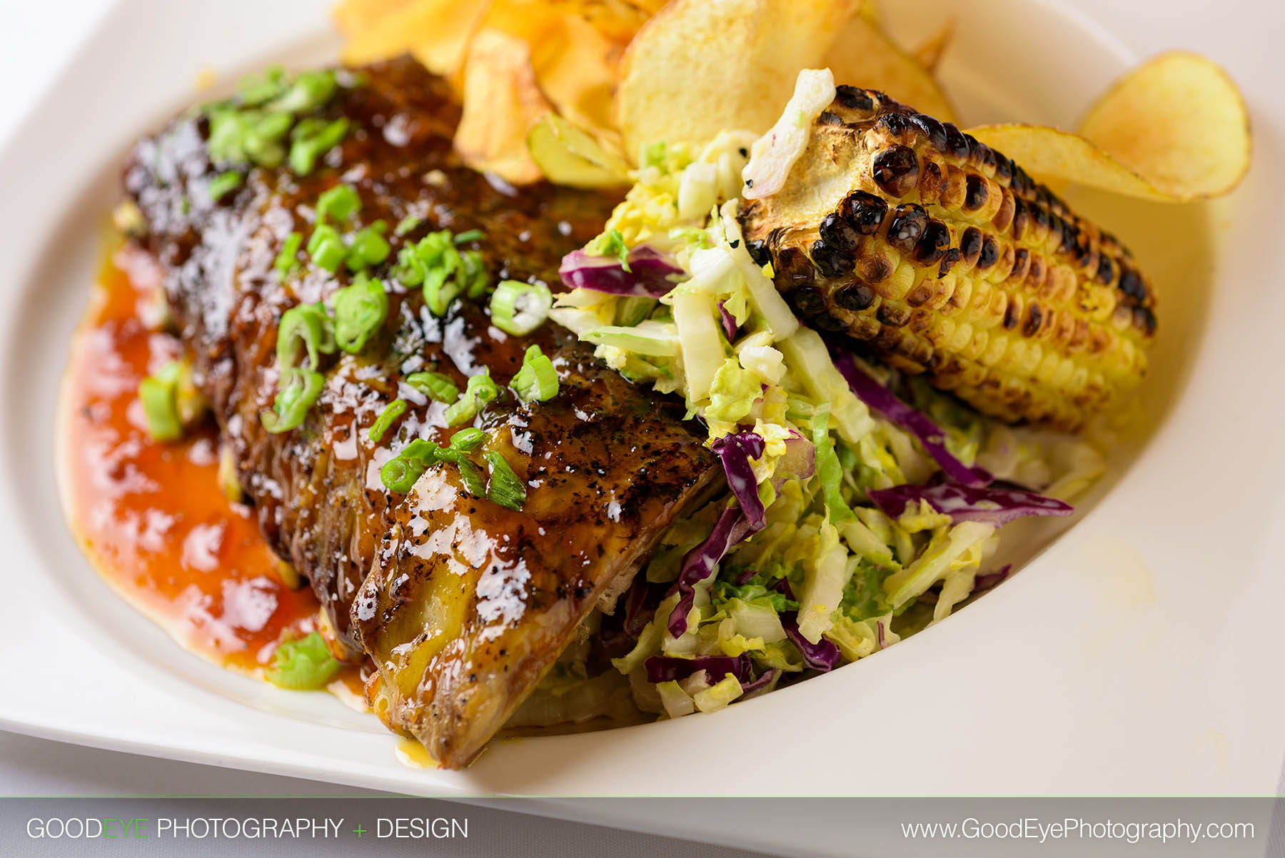 Ribs, Chips and Roasted Corn