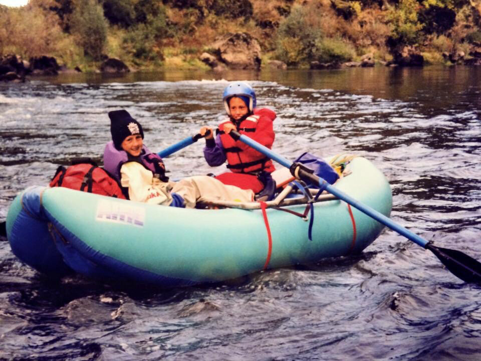 Tyler and Daniel Soule rafting as youth.