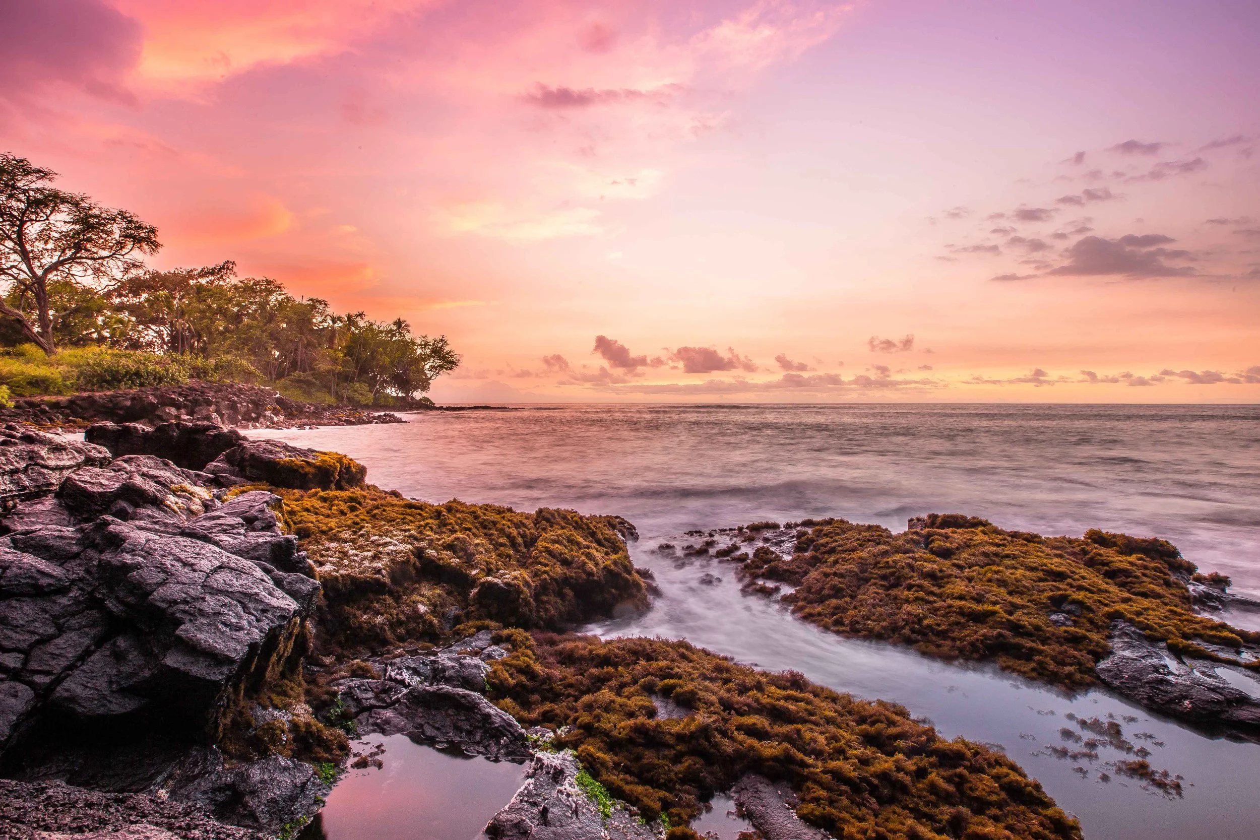 Lymans Beach sunset - Kona Hawaii