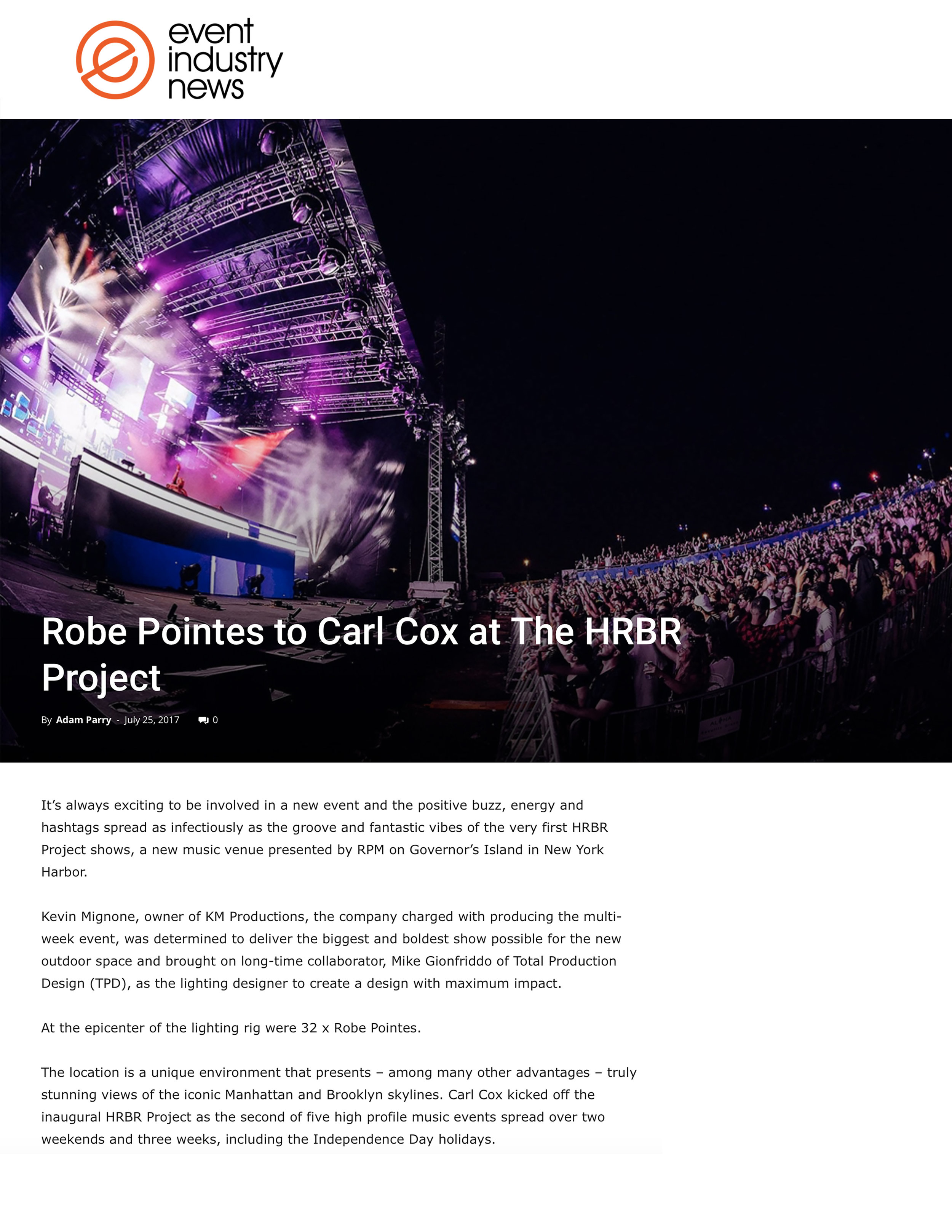 EVENT INDUSTRY NEWS