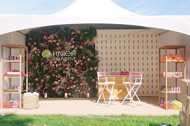 { KM partners with @tinicoch to create this rosey brand experience for @vogue x @garnierusa at @afropunk }