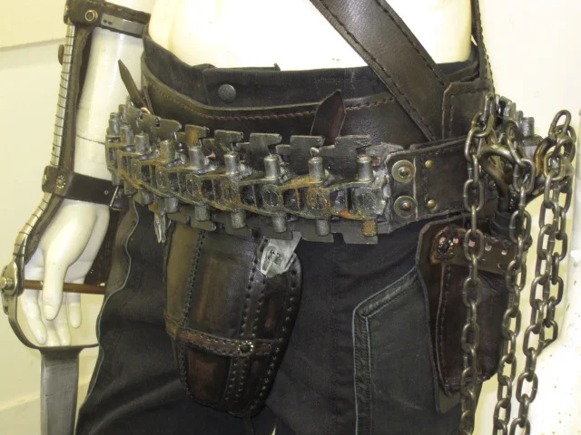  leather and metal belt,&nbsp;cod piece for  MAD MAX: &nbsp; FURY ROAD  