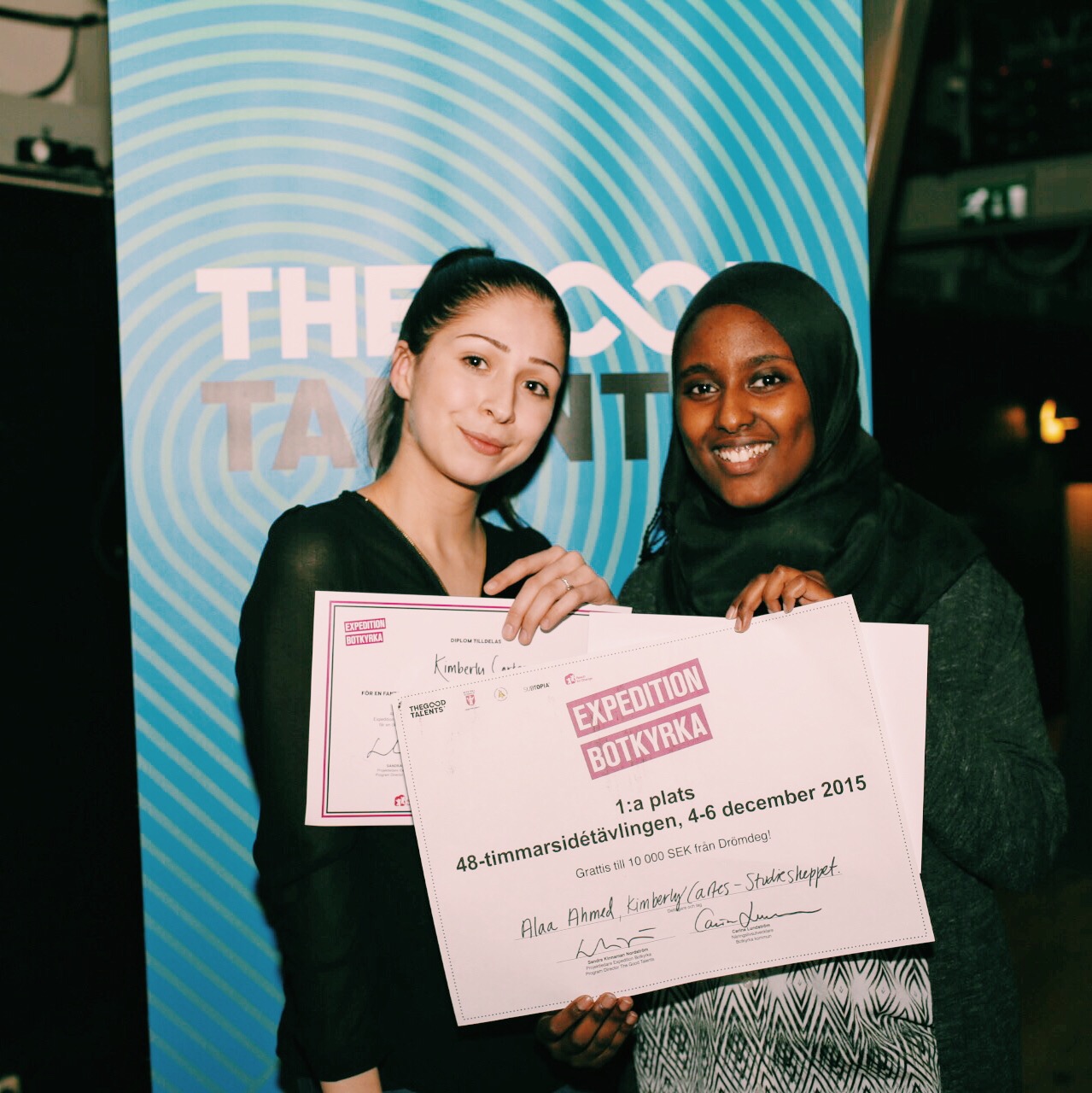 Första plats: Kimberly Cartes och Alla Ahmed, Studieskeppet