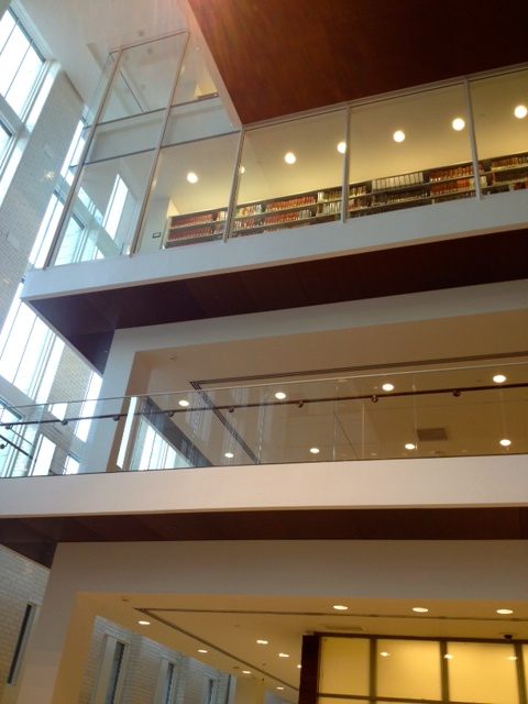 The new Locust Street atrium complete with new meeting and reading areas, computer commons, and cafe.