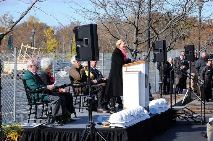 Lisa Lyle, MICDS Head of School addressing the crowd