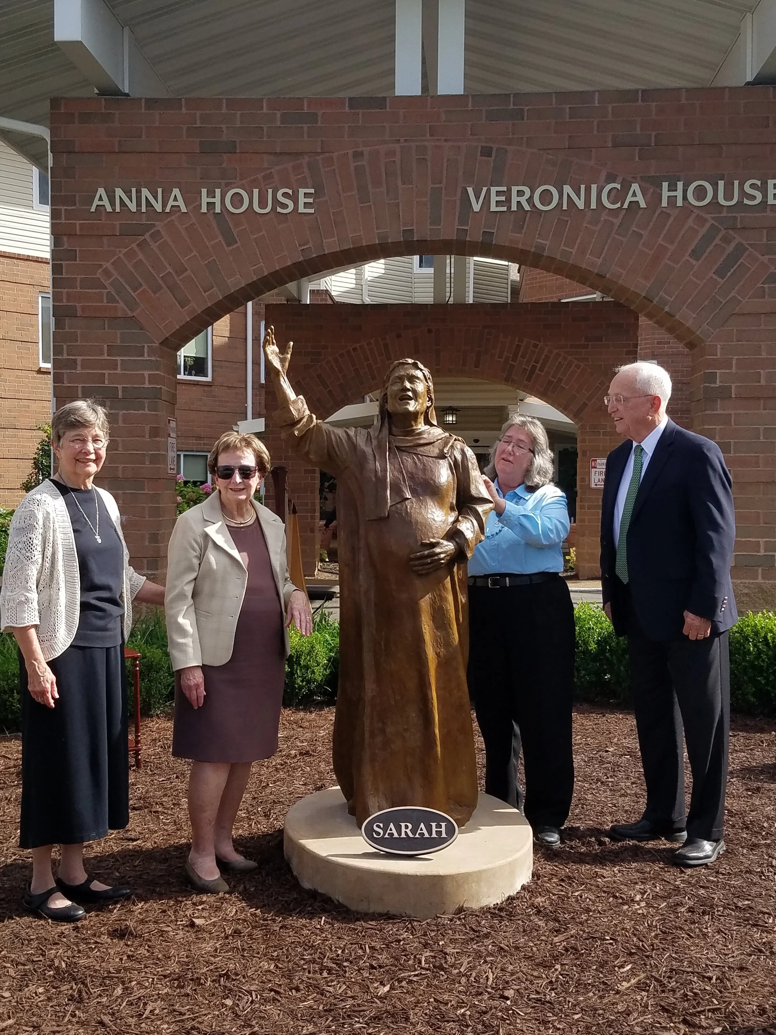 Pictured: Jacqueline Motzel, FSM, Rosemary Shaughnessy, Marie Henderson, RSM, and Joe Shaughnessy.