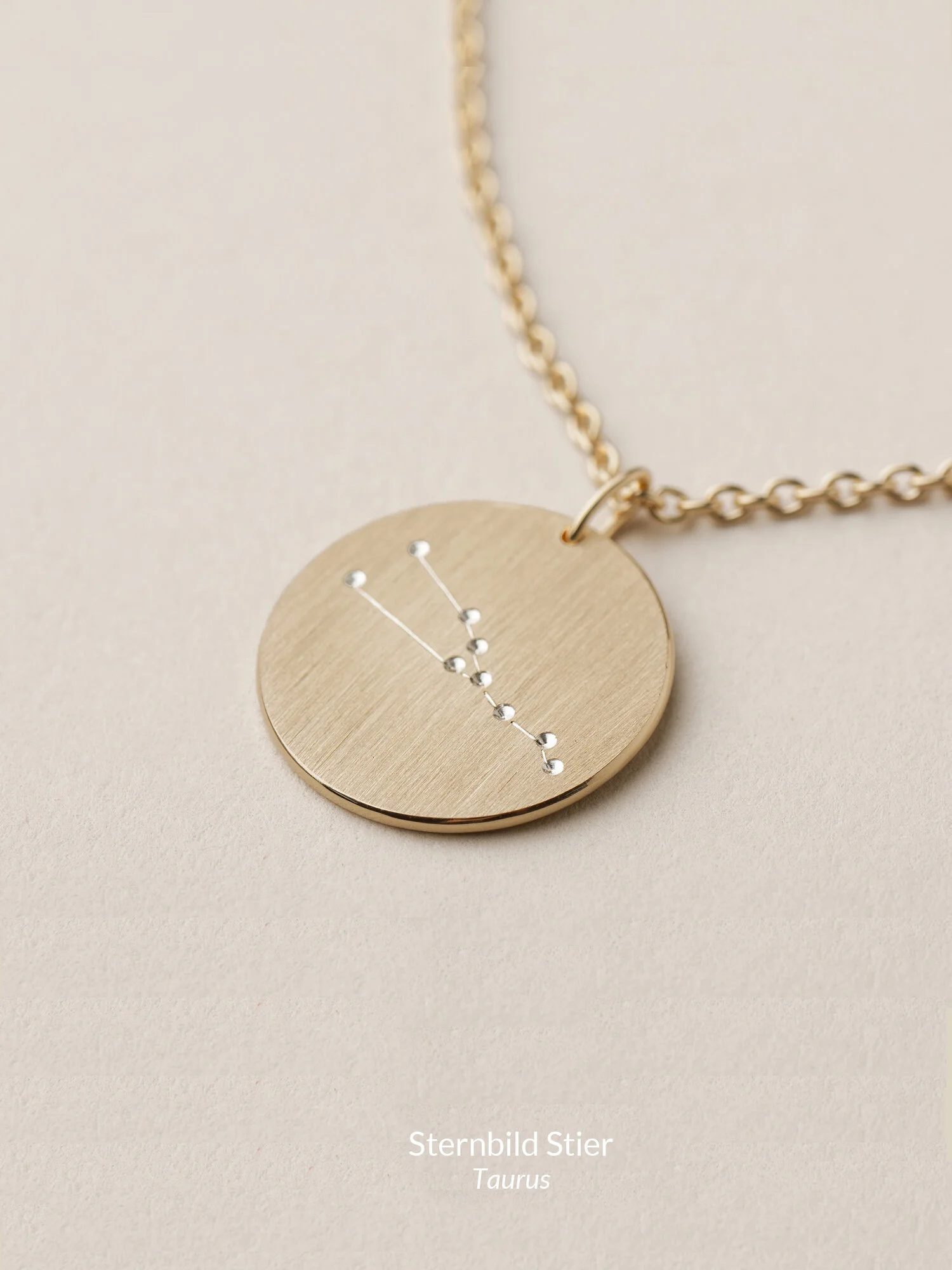 Sternzeichenkette in vergoldetem Silber/Gold