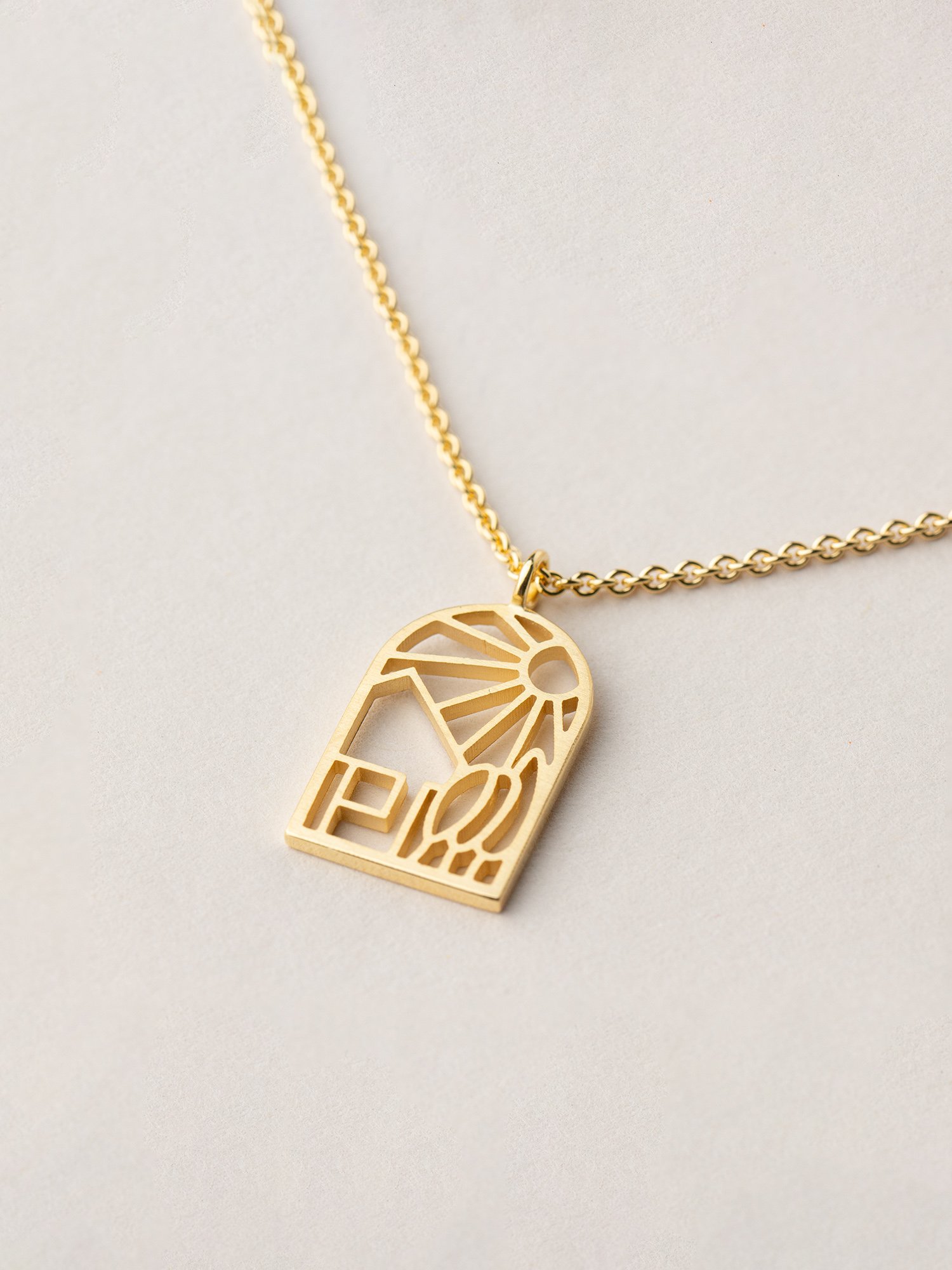  Anhänger Canela mit Kette in goldplatiertem Silber 