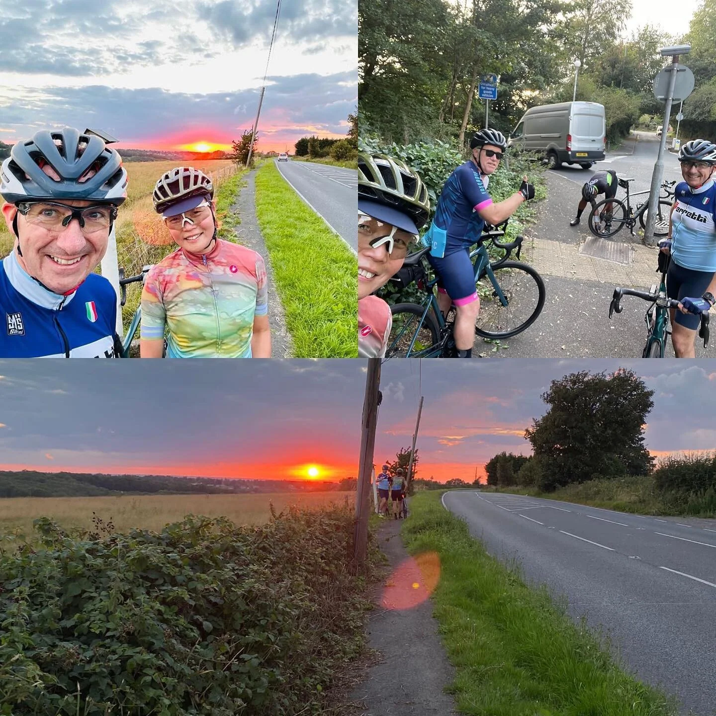 Tuesday night ride into the sunset