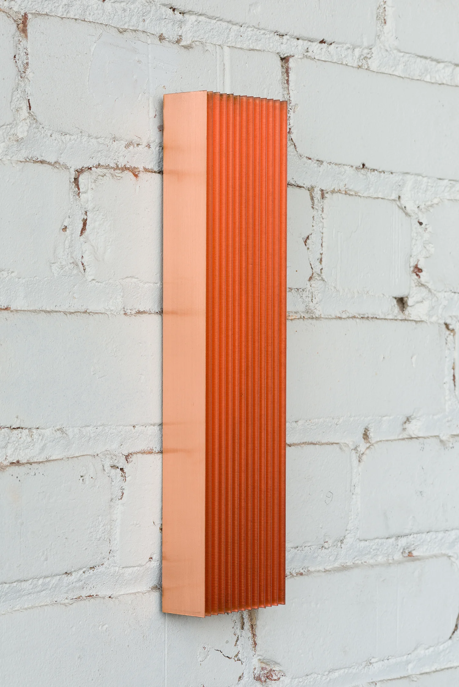 2012-1 , 2015 milled copper with clear acrylic polyurethane 12 x 3 x 1 ¾ inches SOLD