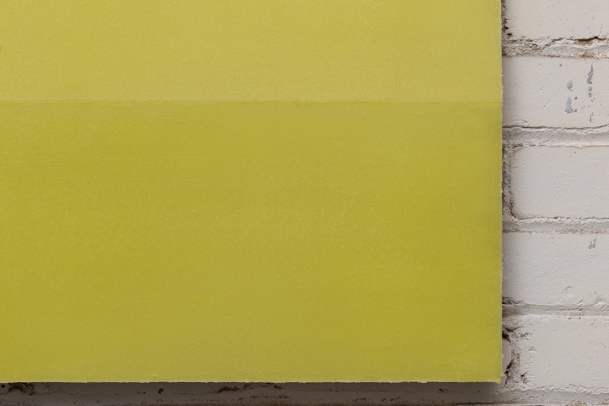 2015-1 , 2015 yellow silicone on aluminum panel 72 x 30 x 1.6 inches SOLD