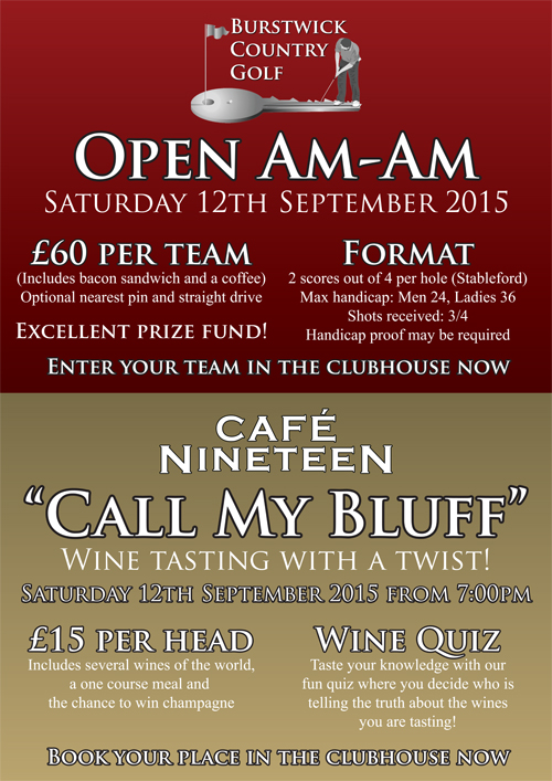 Open Am-Am and Wine Tasting