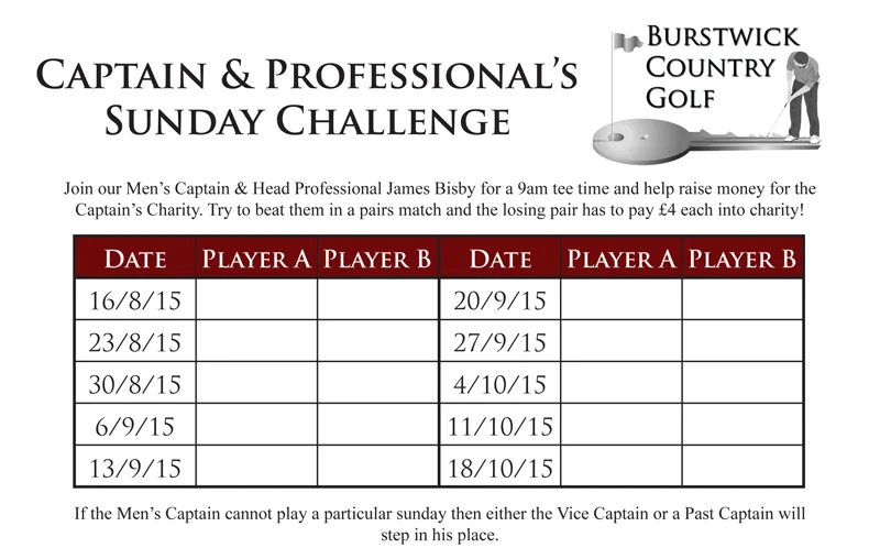 Captain and Pros Challenge