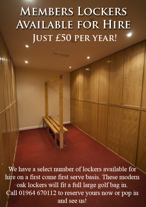 Lockers available for hire