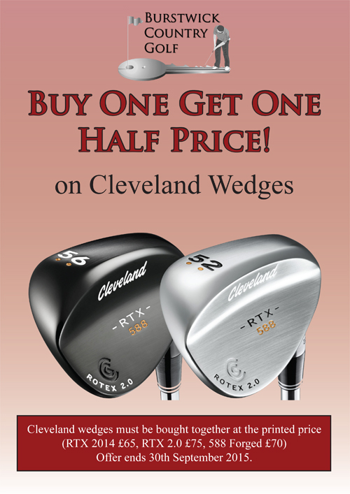 Buy one get one half price Cleveland RTX Wedges
