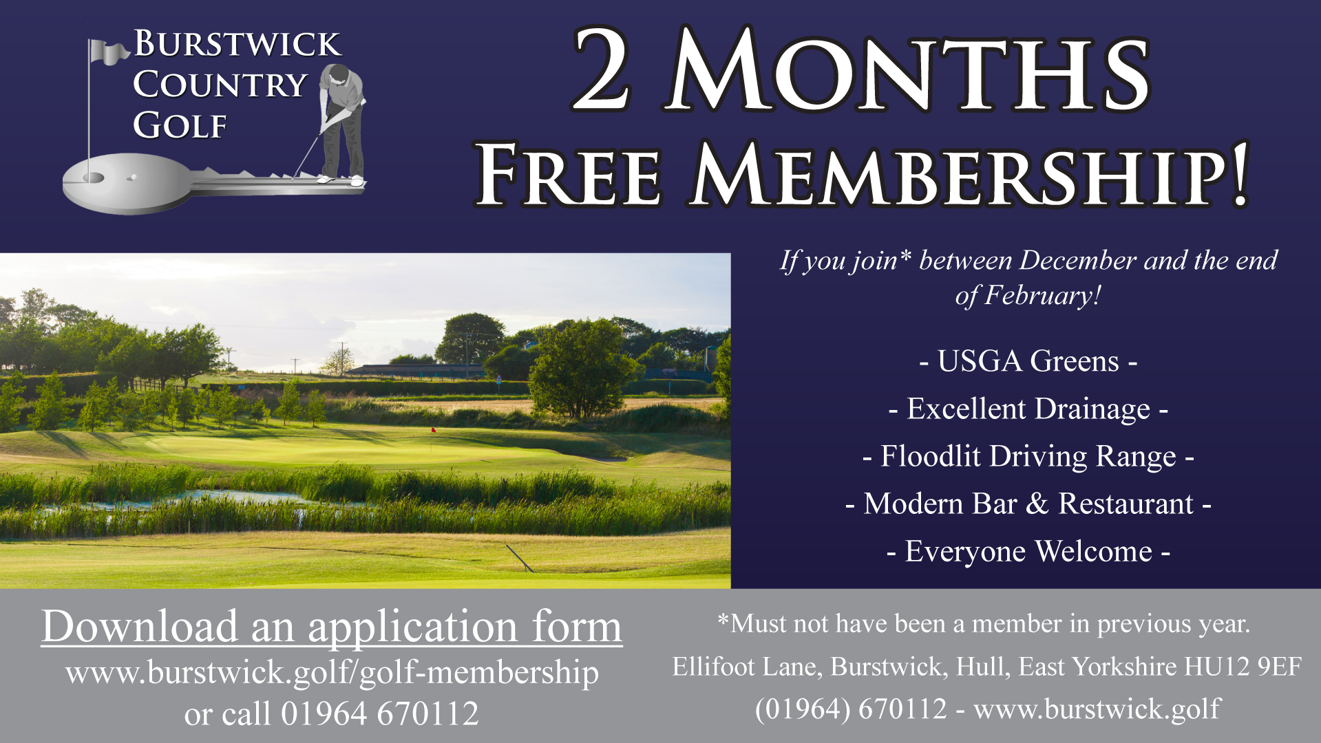 Great value golf membership near Hull, East Yorkshire