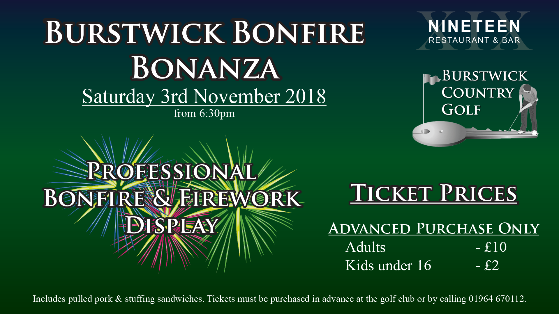 Bonfire Night and Fireworks Display near Hull