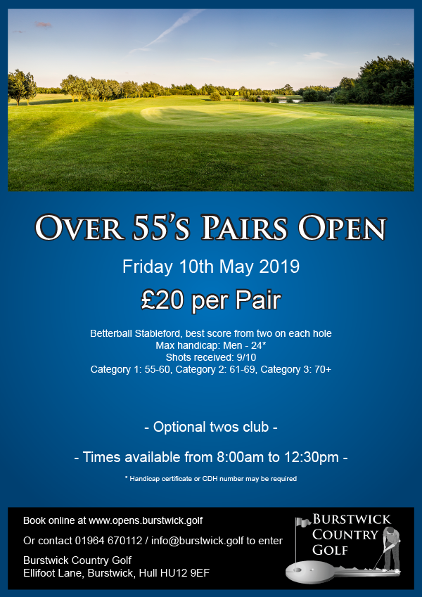 Over 55's Seniors' Open